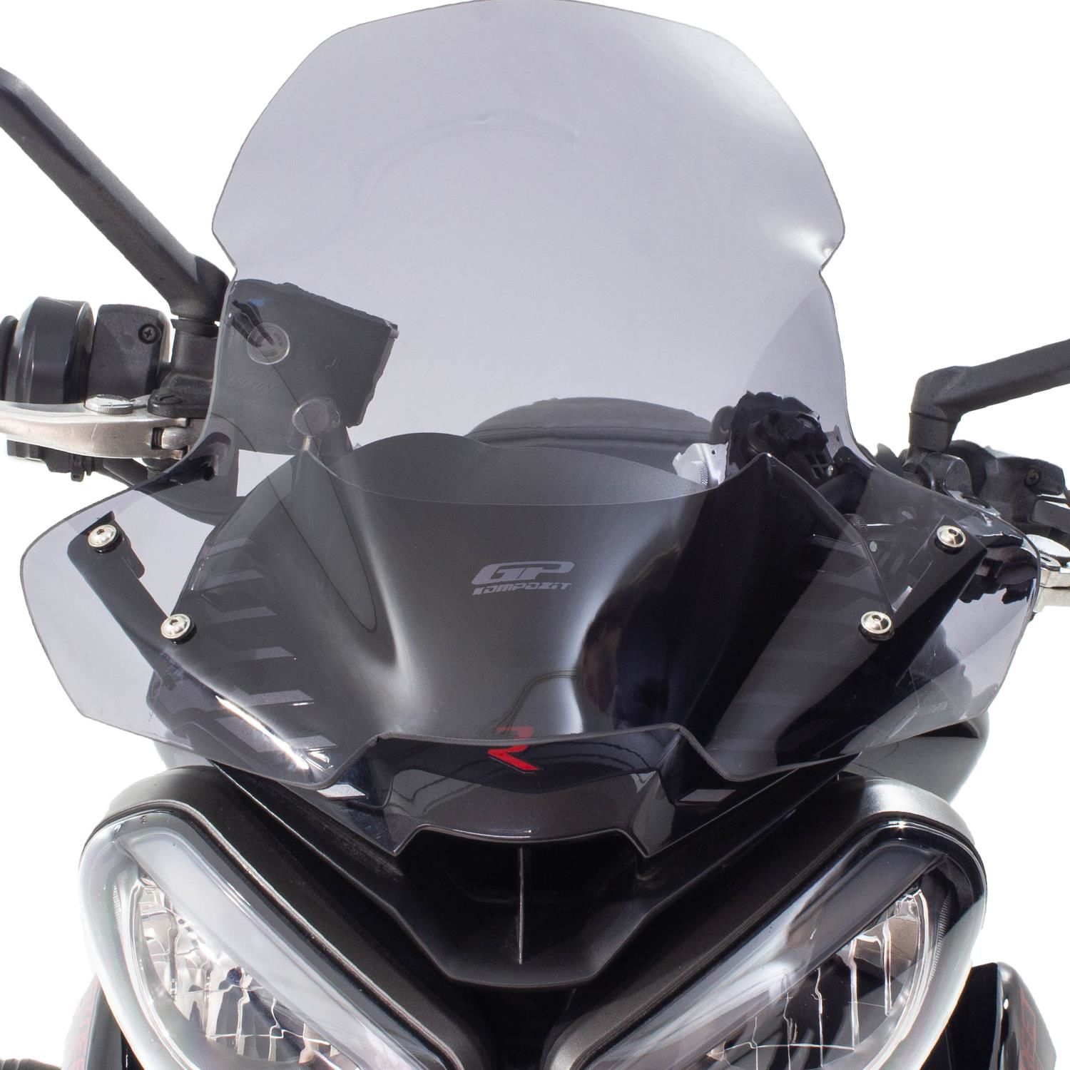GP Kompozit Triumph Street Triple 2017-2023 Uyumlu Ön Cam Şeffaf