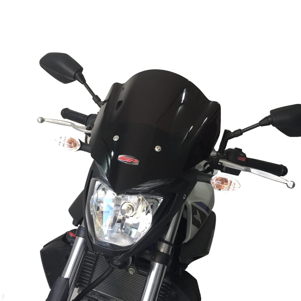 GP Kompozit Yamaha MT-25 2015-2019 Uyumlu Kısa Ön Cam Siyah