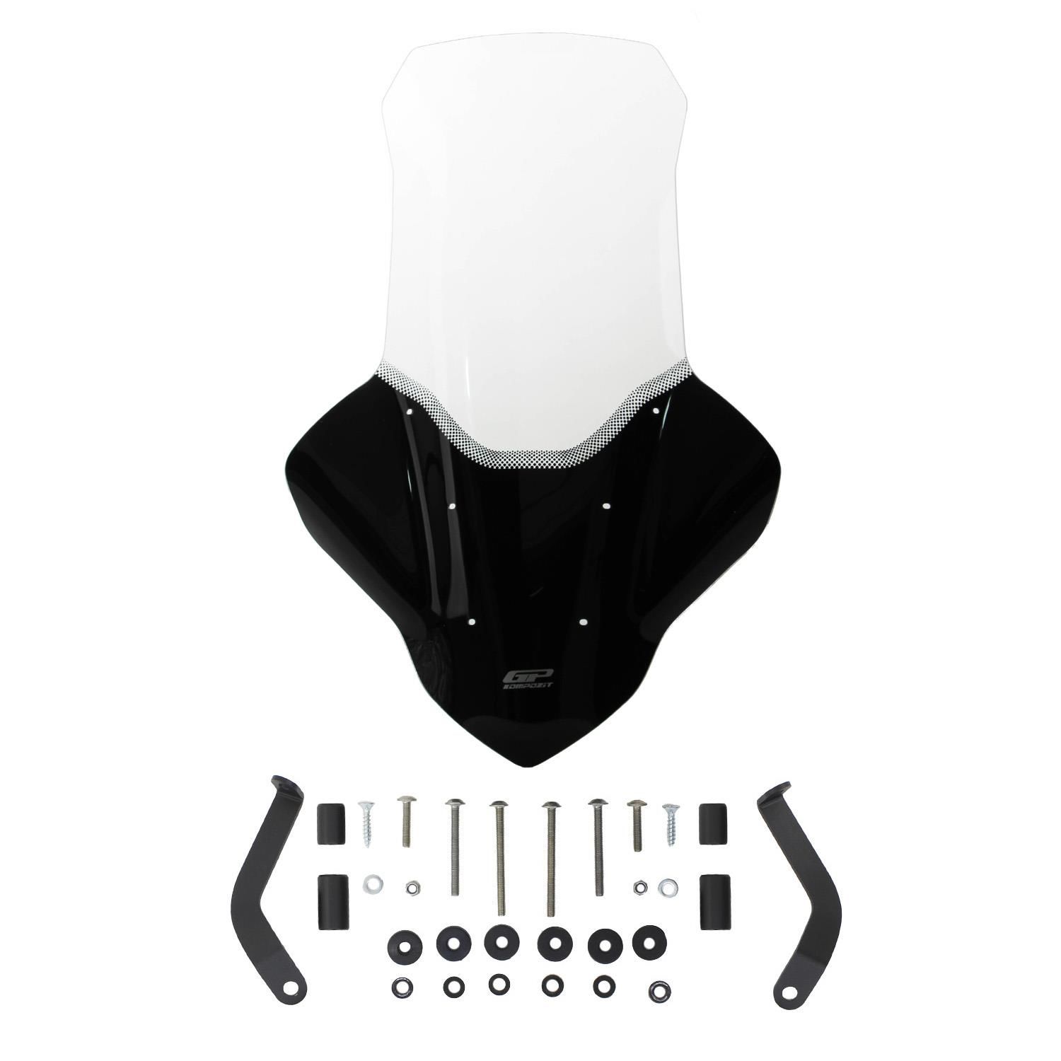 GP Kompozit Yamaha NMAX 125 / 155 2021-2023 Uyumlu Elcikli Uzun Tur Camı Şeffaf