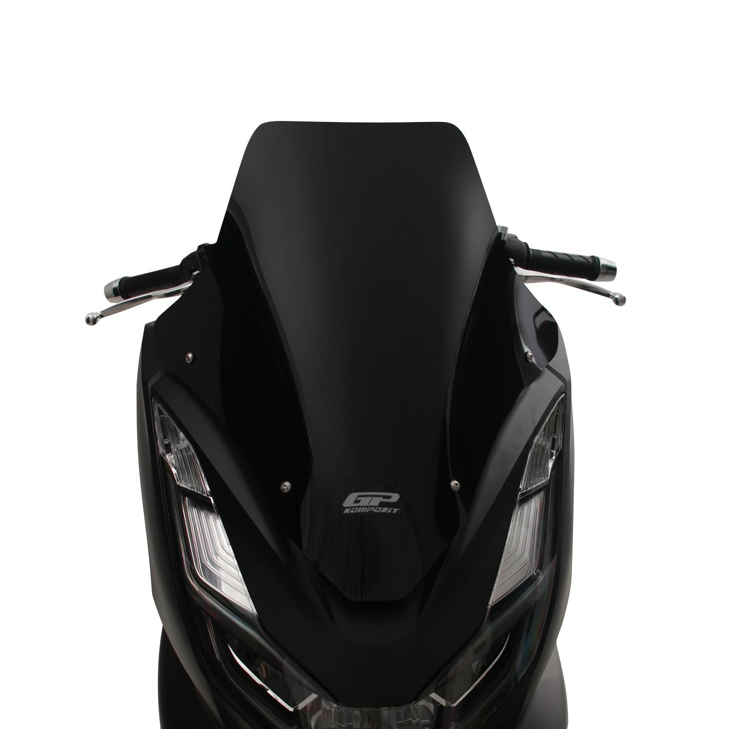 GP Kompozit Honda PCX 125 / 150 2021-2023 Uyumlu Spor Ön Cam Siyah 55 cm