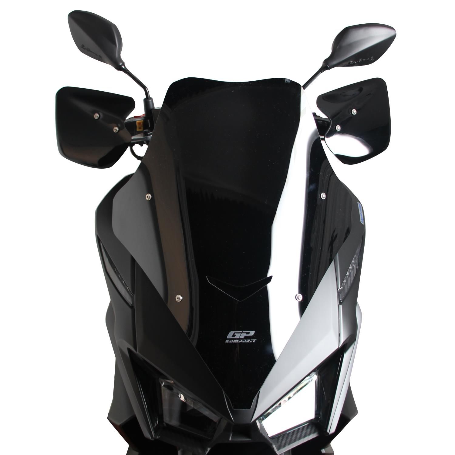 GP Kompozit SYM Jet X 125 2022-2023 Uyumlu Kısa Ön Cam Siyah 56 cm