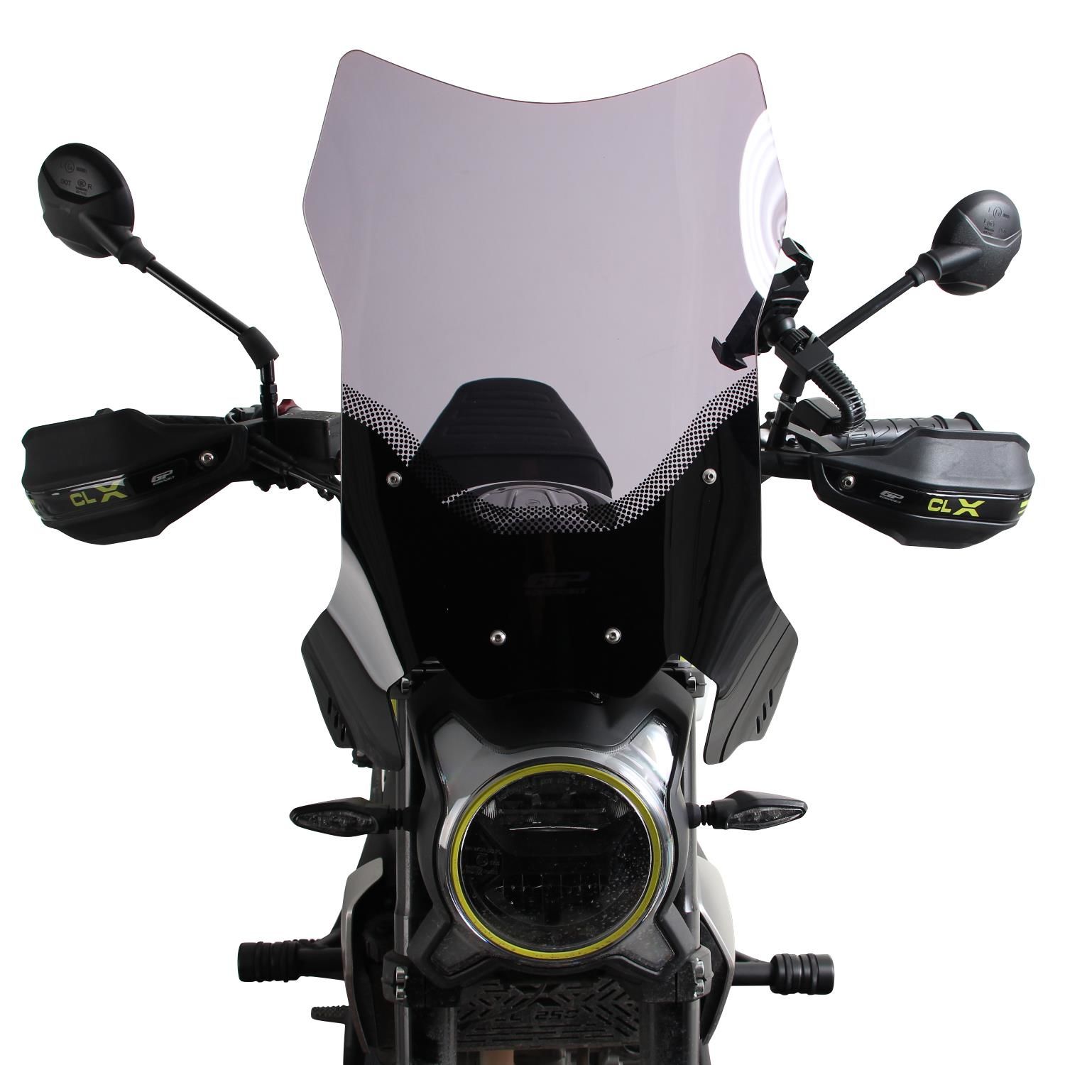 GP Kompozit CF Moto 250 CL-X 2022-2023 Uyumlu Ön Tur Camı Şeffaf