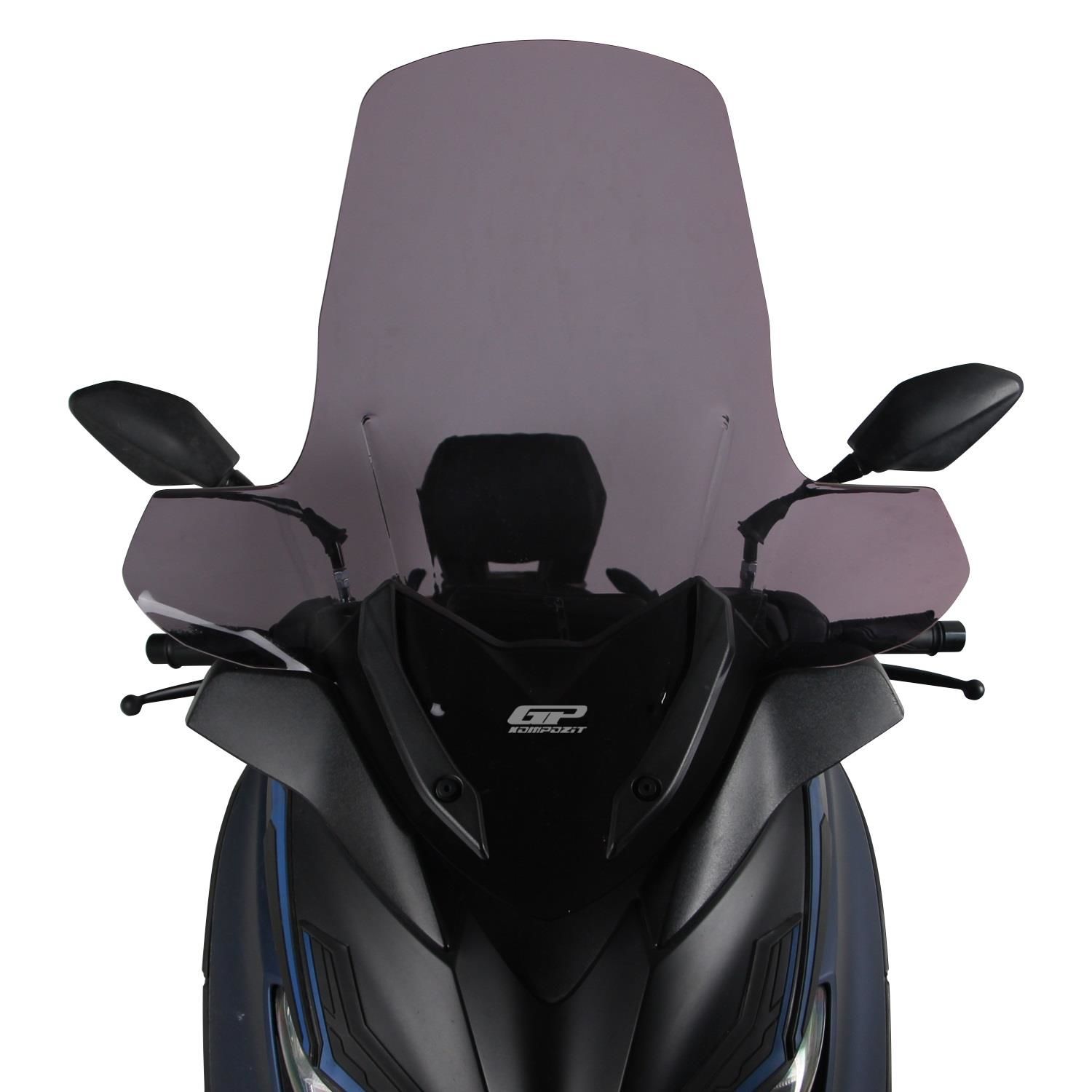 GP Kompozit Yamaha XMAX 250 / 300 / 400 2018-2022 Uyumlu Elcikli Ön Cam Şeffaf