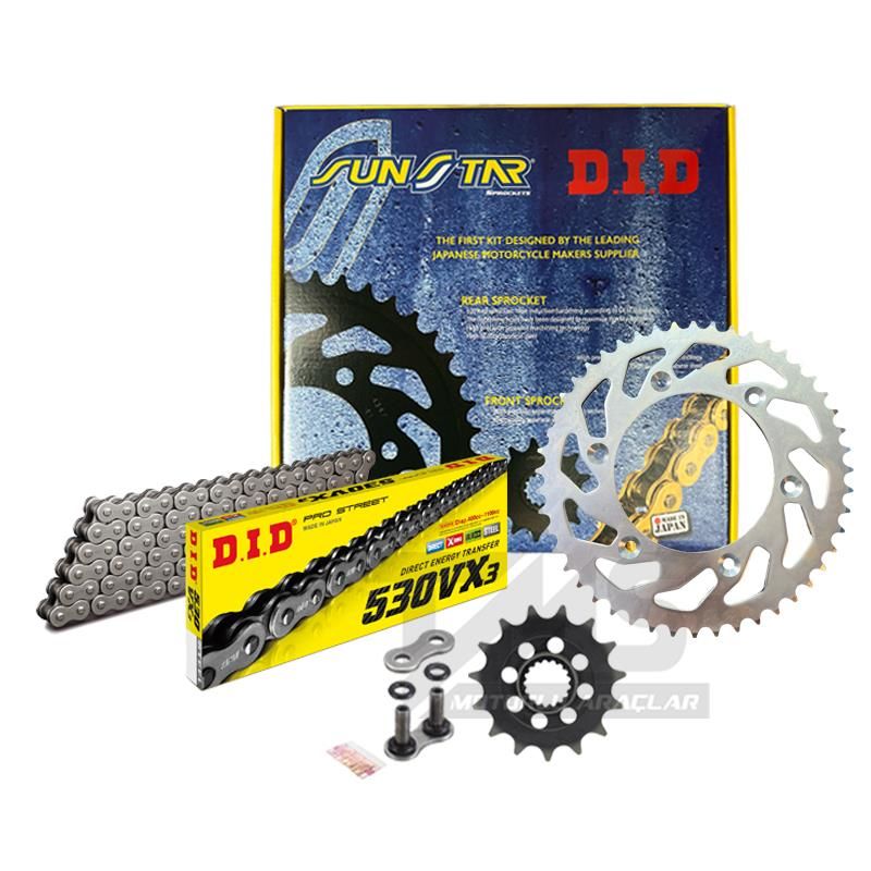 Did-Sunstar 2000-2001 Honda CBR 929 RR Uyumlu Zincir Dişli Set Gold (Sarı) Renk