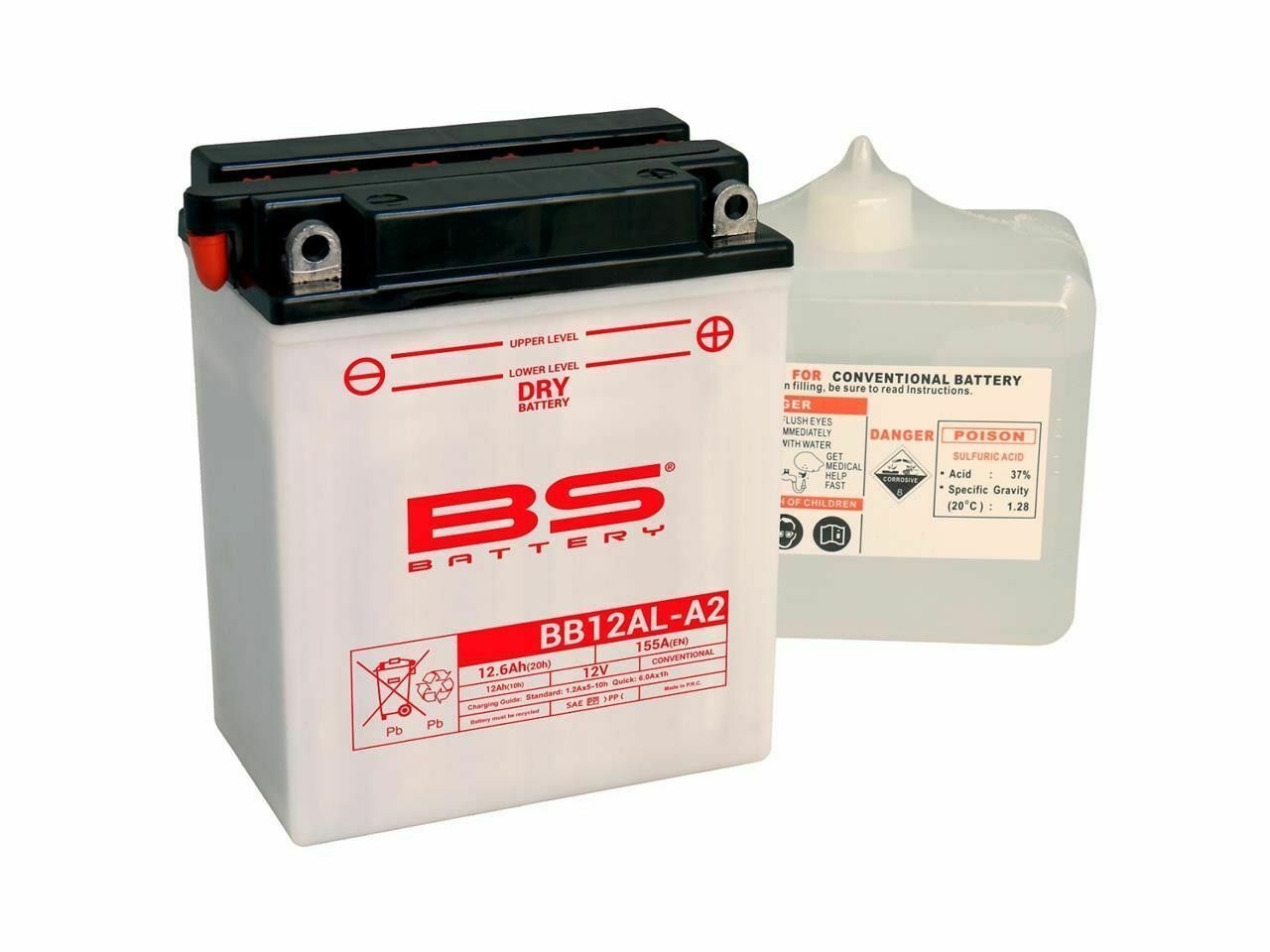 Bb12al-a2 (dry) 1990-2006 Kawasaki En 500 Uyumlu Akü Bs Dry Akü
