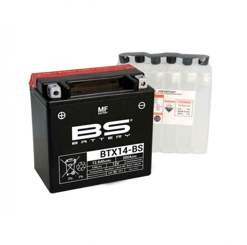 Btx14-bs 2007-2009 Husqvarna Sm 610 Uyumlu Akü Bs Sulu Akü
