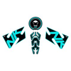 GP Kompozit CF Moto 400 NK / 650 NK 2020 Uyumlu Tank Pad Seti Turkuaz