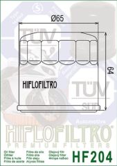 Hiflo Hf204 2014-2018 Honda CB 650 F Uyumlu Yağ Filtresi