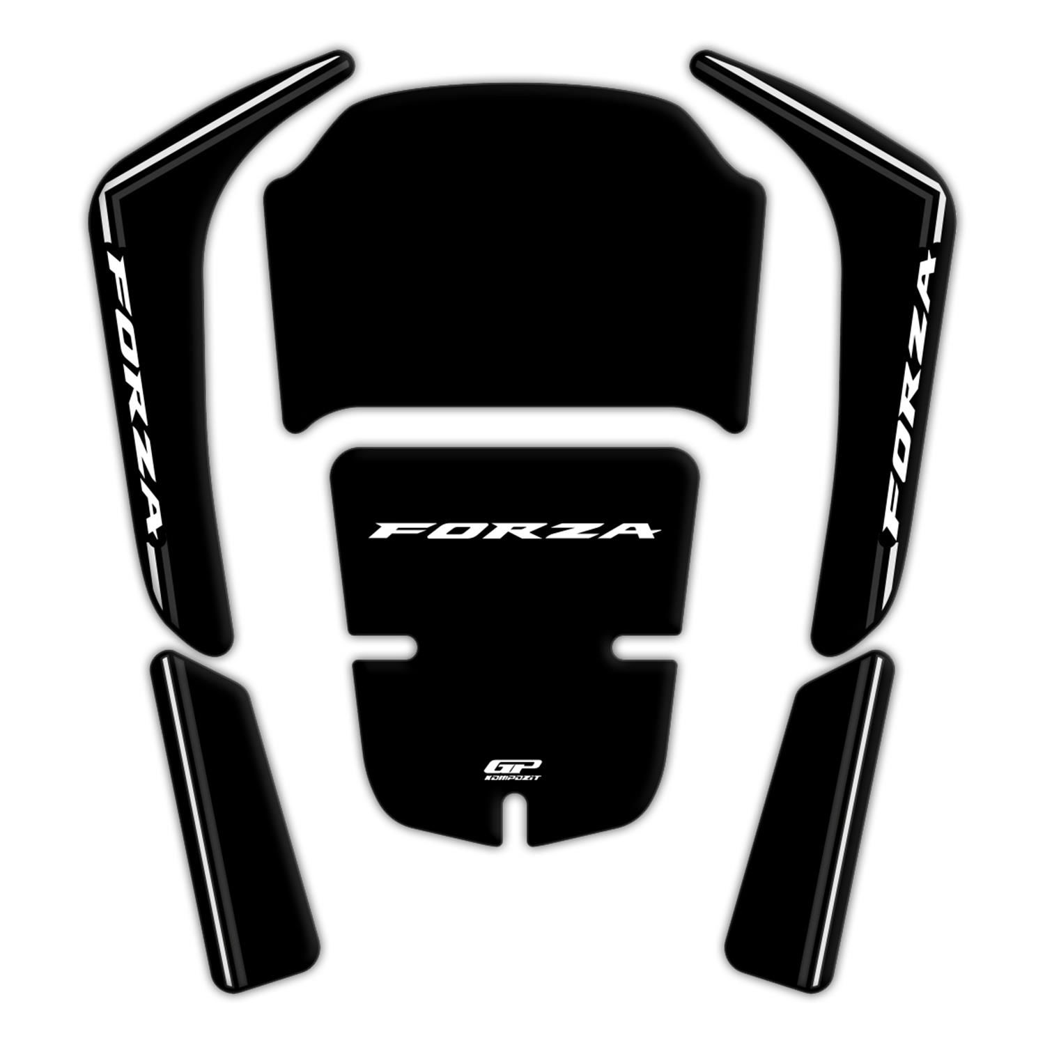 GP Kompozit Honda Forza 250 2018-2023 Uyumlu Tank Pad Siyah