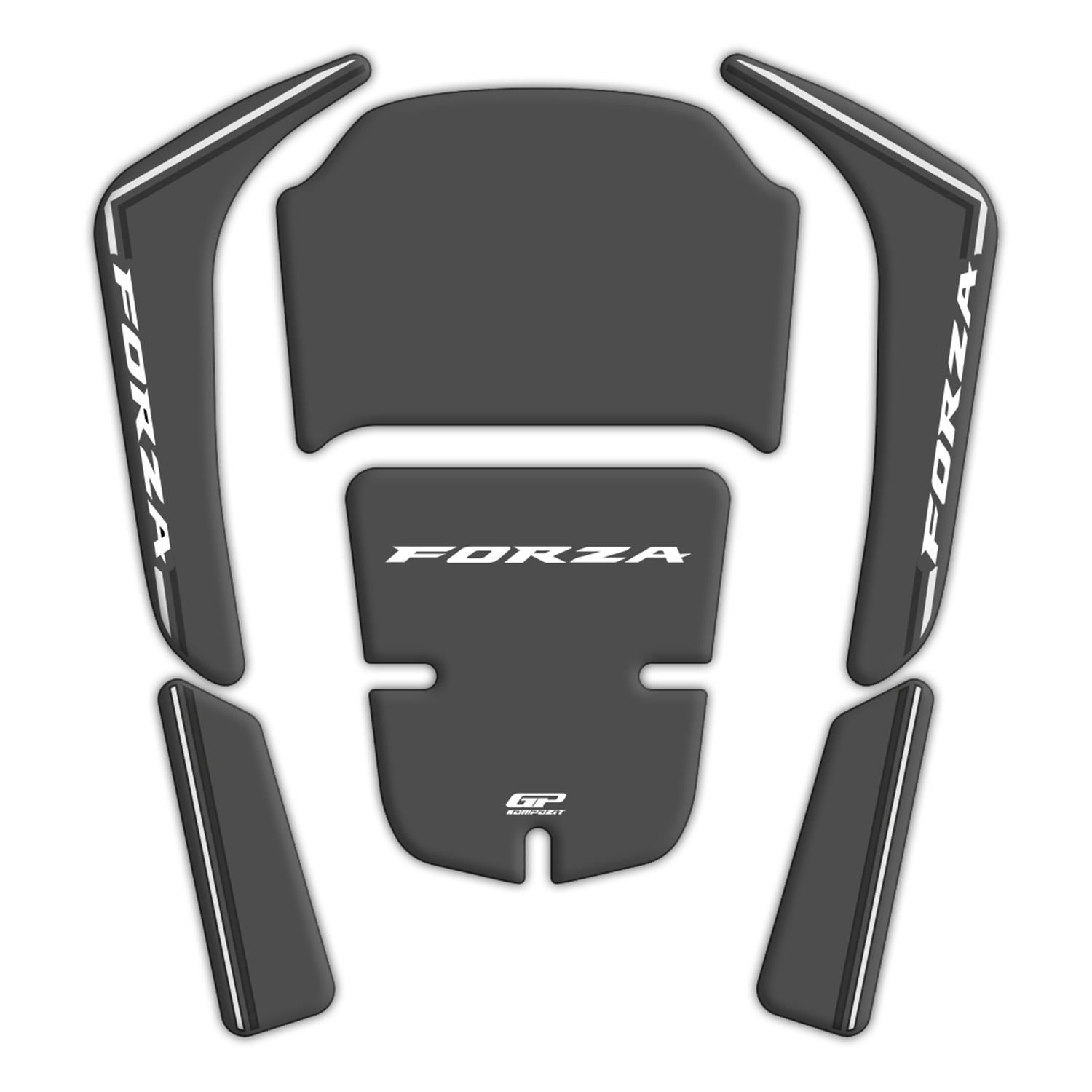 GP Kompozit Honda Forza 250 2018-2023 Uyumlu Tank Pad Gri