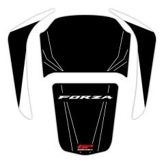 GP Kompozit Honda Forza 250 2018-2023 Uyumlu Tank Pad Seti Siyah-Beyaz