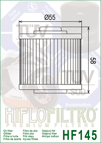 Hf145 Hıflo 1997-2005 Yamaha Xvs 650 Drag Star Yağ Filtresi N11.1337