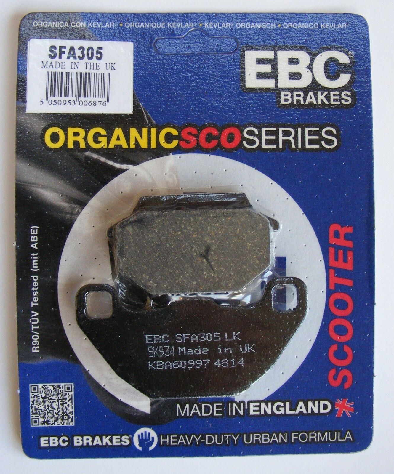 Ebc Sfa305 2007-2020 Kymco People S 125i Uyumlu Ön Fren Balatası Organik Balata