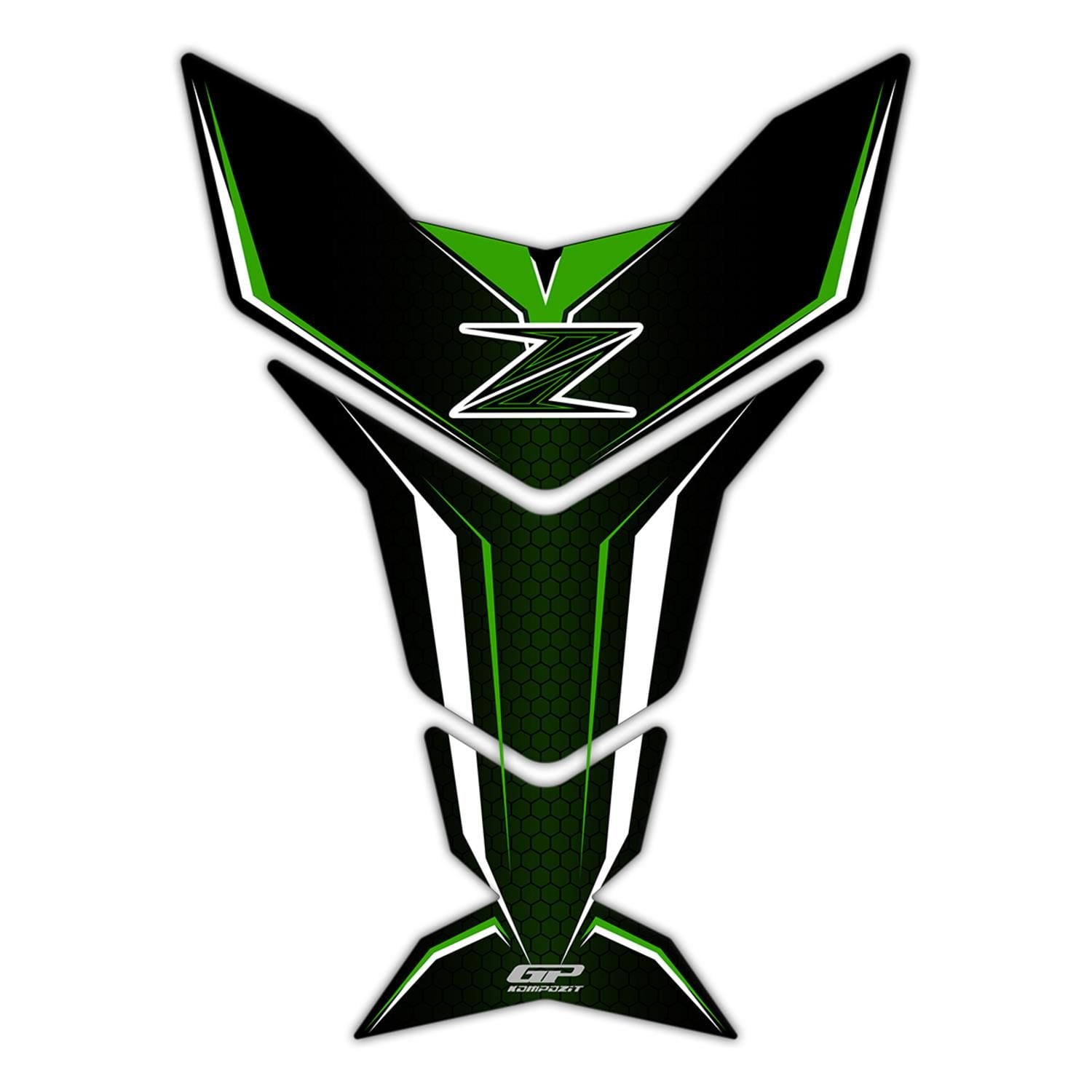GP Kompozit Kawasaki Z Serisi 2007-2023 Uyumlu Tank Pad Yeşil