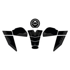 GP Kompozit Yamaha MT-25 2020-2023 Uyumlu Tank Pad Seti Siyah