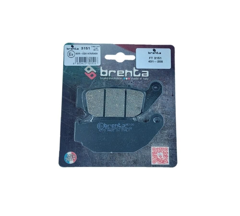 Brenta 431-208 2017-2021 Honda CB 125 F Uyumlu Arka Fren Balatası Organik Balata