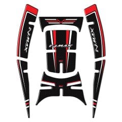 GP Kompozit Yamaha NMAX 125 / 155 2021-2023 Uyumlu Tank Pad Seti Kırmızı