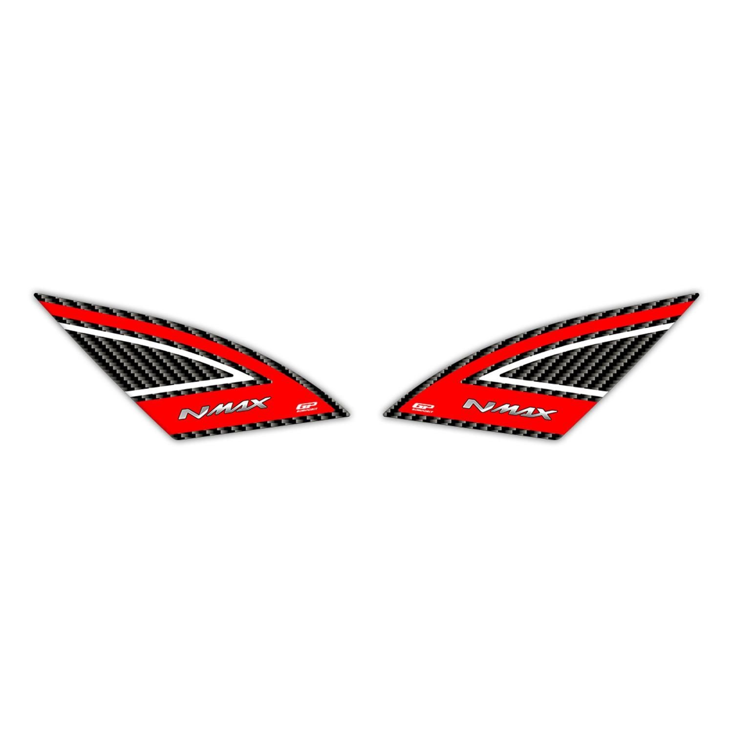 GP Kompozit Yamaha NMAX 125 / 155 2021-2023 Uyumlu Yan Pad Kırmızı