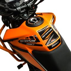 GP Kompozit KTM 390 Adventure 2020-2023 Uyumlu Tank Pad Seti Siyah-Turuncu