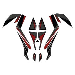 GP Kompozit Yamaha NMAX 125 / 155 2015-2020 Uyumlu Tank Pad Seti Kırmızı