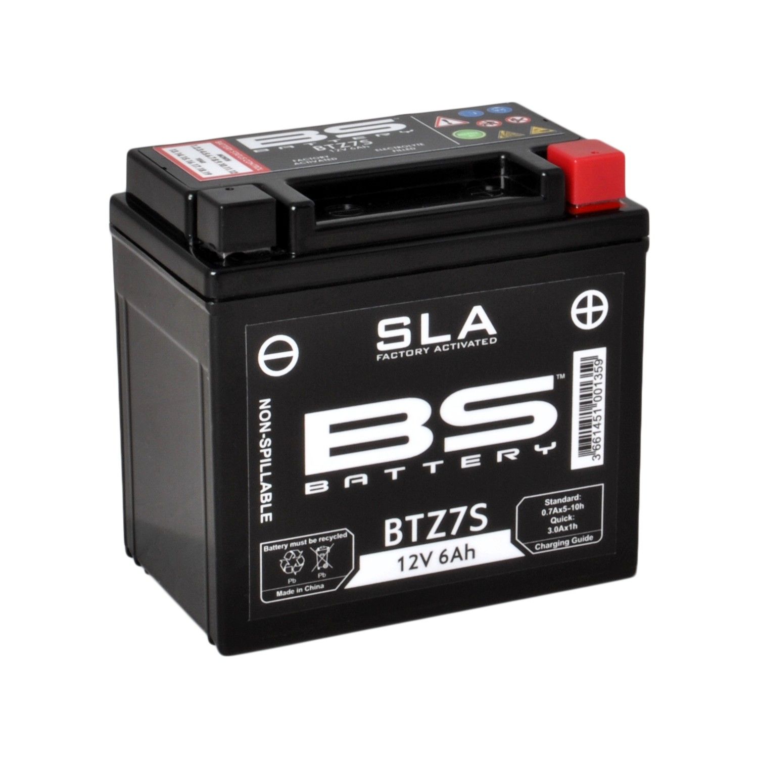 Btz7s-sla 2016-2020 Yamaha Tricity 155 Bs Battery Akü
