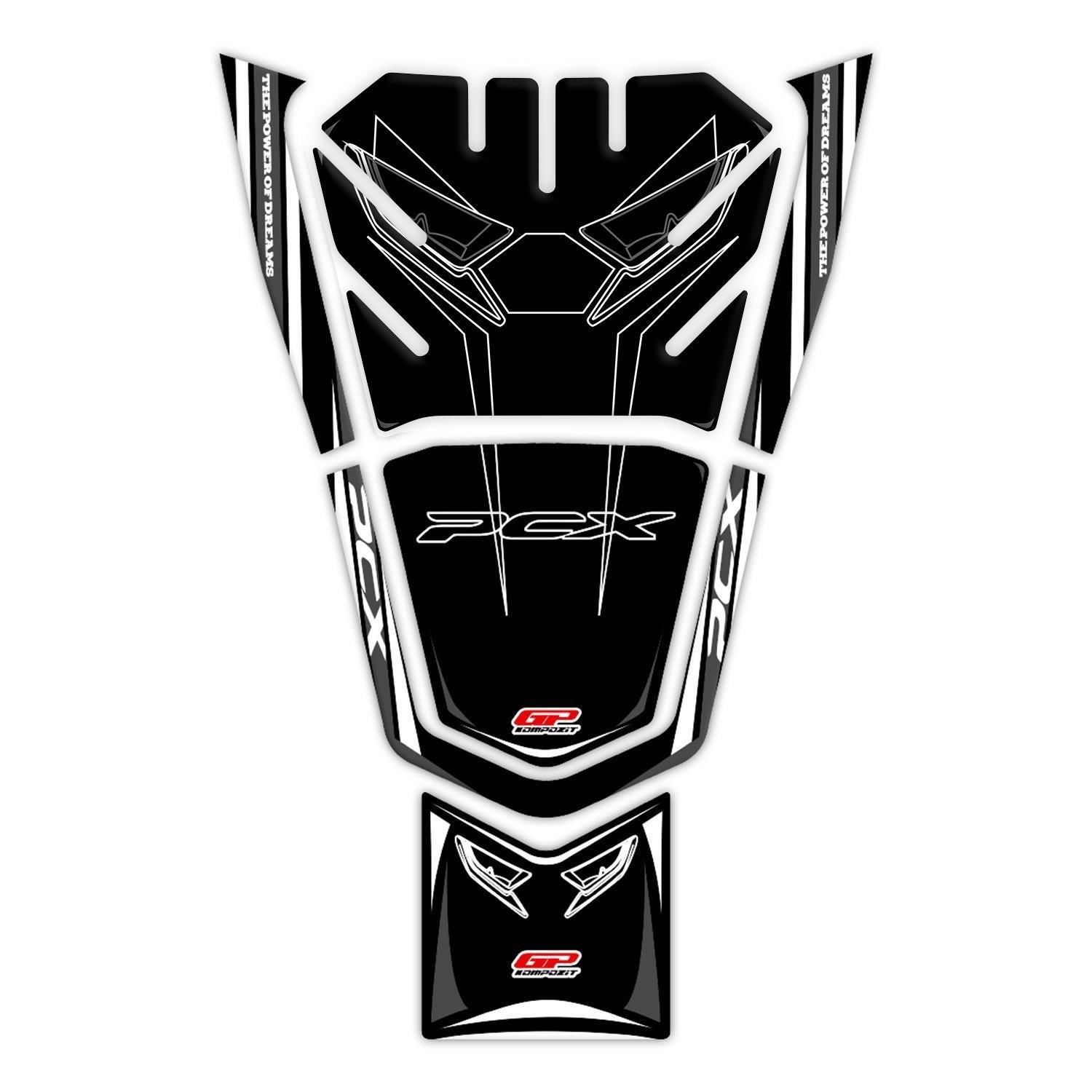 GP Kompozit Honda PCX 125 2021-2023 Uyumlu Tank Pad Gri