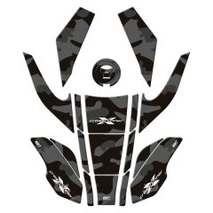 GP Kompozit Honda VFR800X Crossrunner 2015-2020 Uyumlu Tank Pad Seti Gri