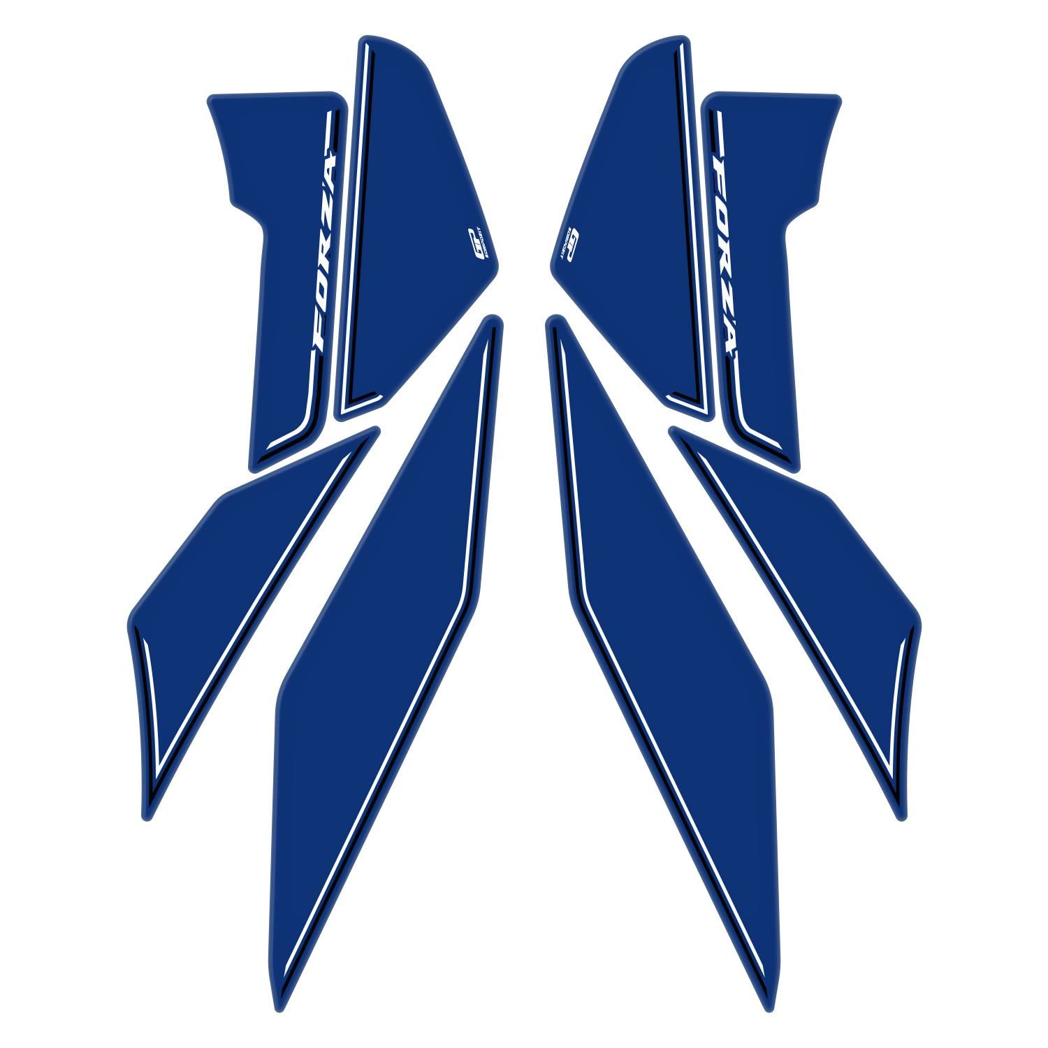 GP Kompozit Honda Forza 250 2018-2023 Uyumlu Yan Alt Ayak Pad Mavi