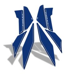 GP Kompozit Honda Forza 250 2018-2023 Uyumlu Yan Alt Ayak Pad Mavi