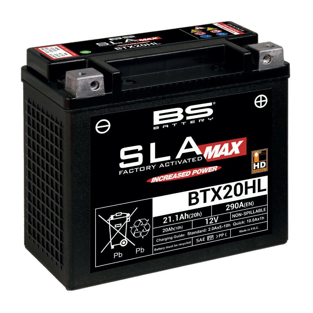 Bs Btx20hl Sla Max Harley-Davidson Dyna Fat Bob FXDF Uyumlu Akü