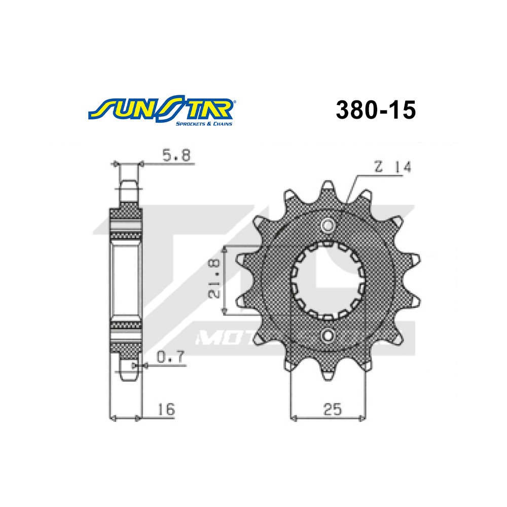 Ducati Scrambler 1100 Pro uyumlu ön dişli SUNSTAR