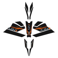 GP Kompozit CF Moto 250 NK 2023 Uyumlu Full Pad Seti Turuncu
