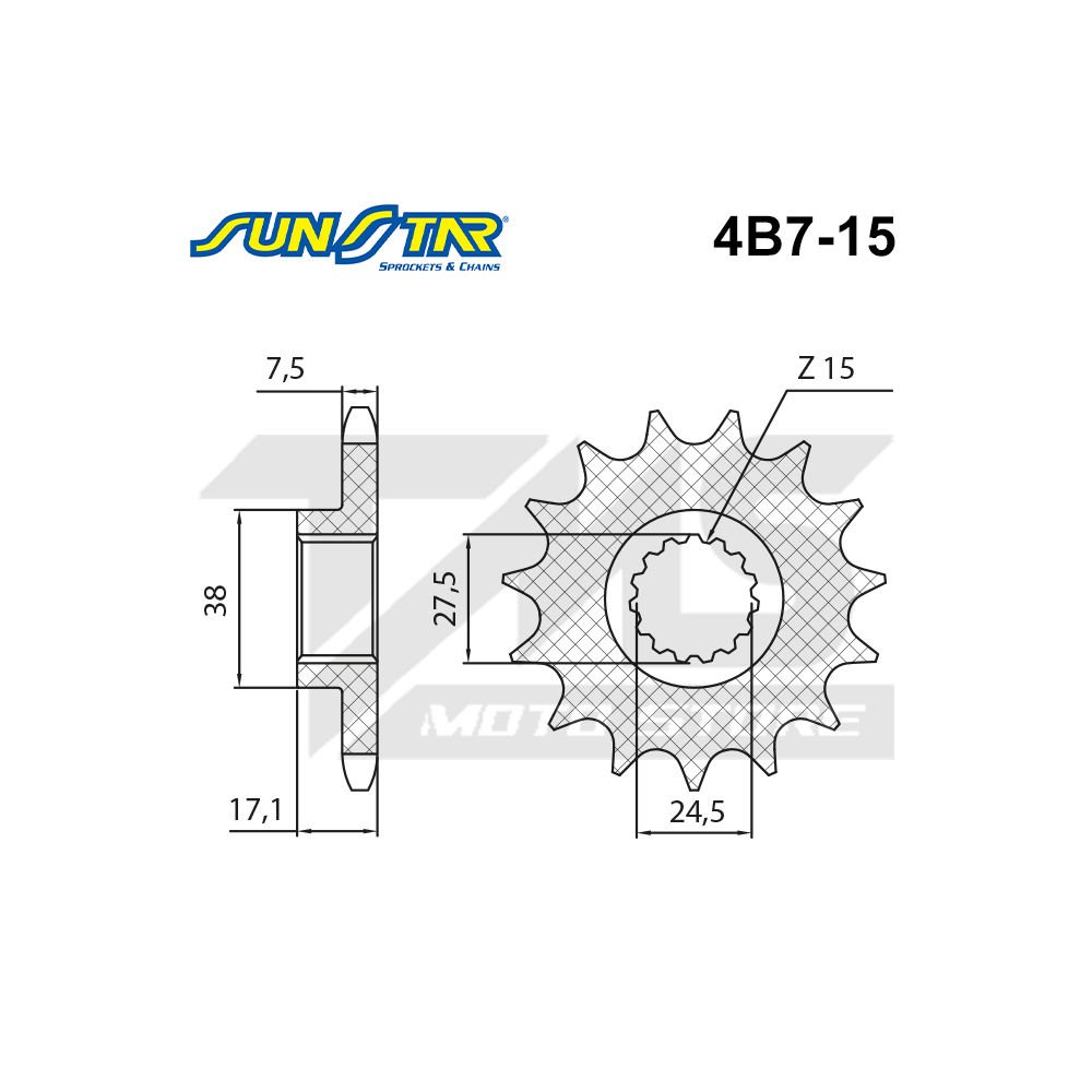 Ducati Panigale 1299 S uyumlu ön dişli  SUNSTAR