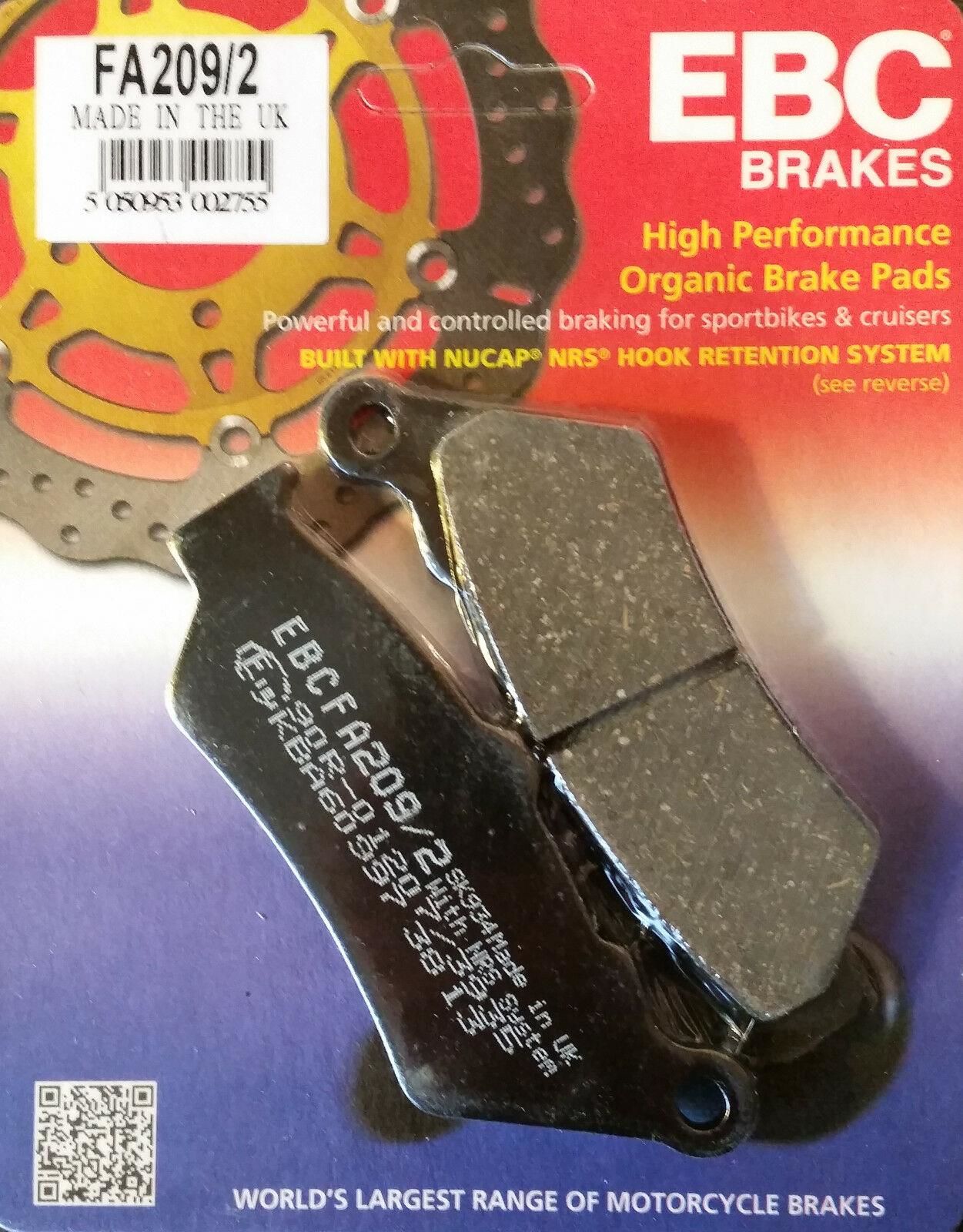 Ebc Fa209/2 2016-2021 Ducati Scrambler Sixty2 Uyumlu Ön Fren Balatası Organik Balata
