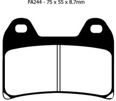 Ebc Fa244V 2002-2005 Ducati ST 4s Uyumlu Ön Fren Balatası Yarı Sinterli Balata