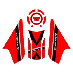 GP Kompozit Yamaha MT-07 Tracer 2020-2023 Uyumlu Tank Pad Seti Kırmızı