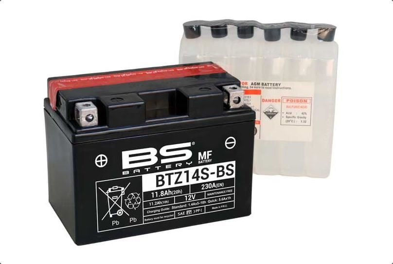 Bs Btz14s-Bs 2005-2012 KTM 990 Super Duke Uyumlu Akü Sulu Akü