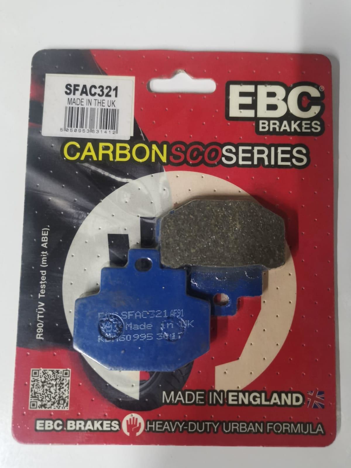 Ebc Sfac321 2001-2004 Gilera Runner 180 (4T) Uyumlu Arka Fren Balatası Karbon Balata