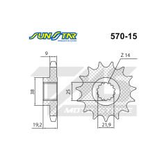 Ducati Multistrada 1260 S uyumlu ön dişli SUNSTAR