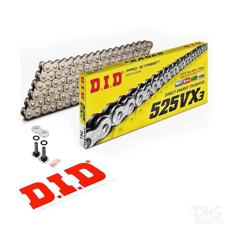 Did 525-114Vx3 2021-2023 Ducati Multistrada V4 SP Uyumlu Zincir Vx3 Xring Silver (Gümüş) Renk