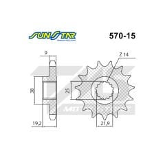 Ducati Multistrada 1200 Pikes Peak uyumlu ön dişli SUNSTAR