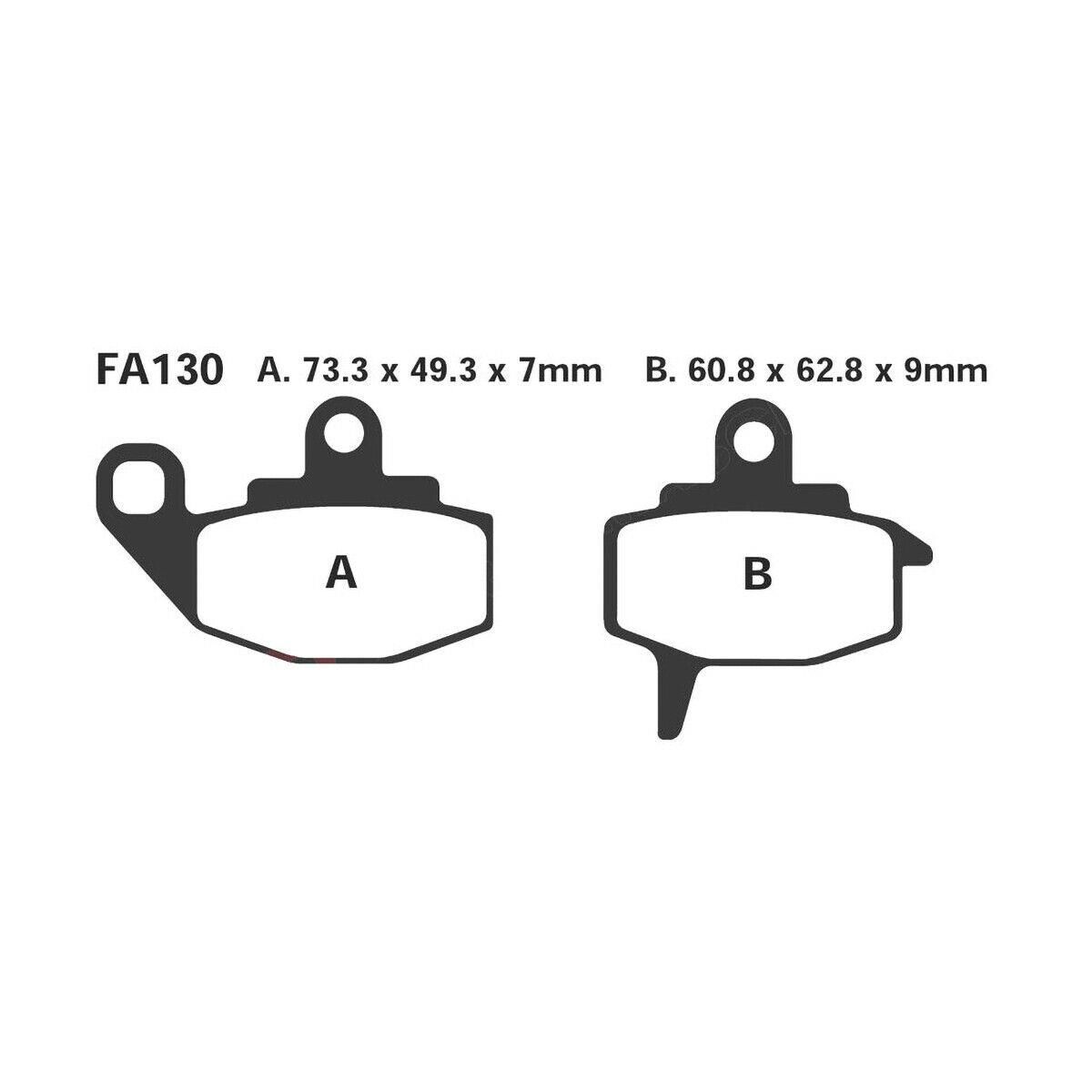 Ebc Fa130Tt 1987-1989 Kawasaki KLR 650 Uyumlu Ön Fren Balatası Karbon Balata