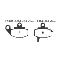 Ebc Fa130Tt 1987-1989 Kawasaki KLR 650 Uyumlu Ön Fren Balatası Karbon Balata
