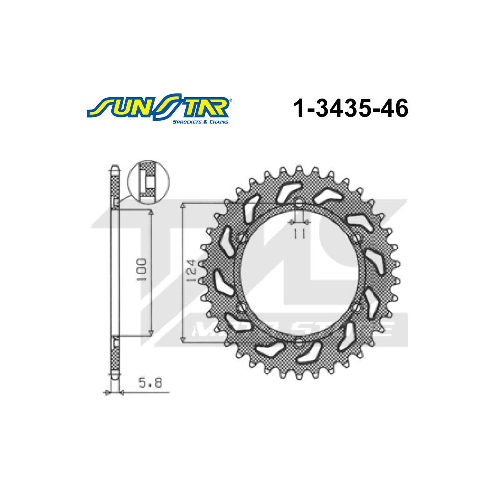 Ducati Monster 821 uyumlu ön dişli SUNSTAR 15 DİŞ