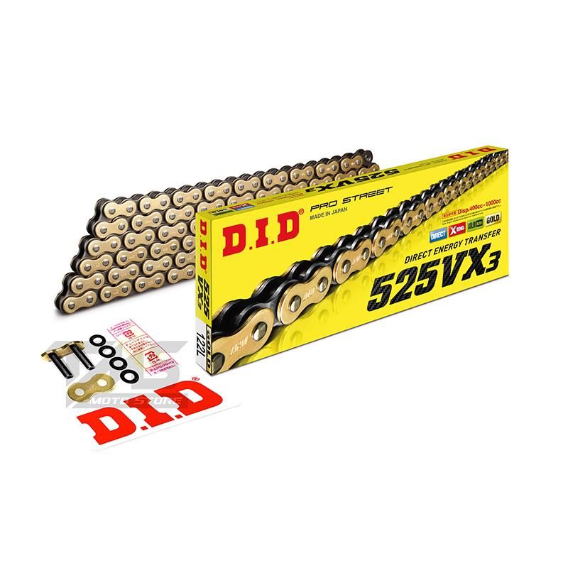 Did 525-122Vx3 2022-2023 Honda NT 1100 Uyumlu Zincir Vx3 Xring Gold (Sarı) Renk