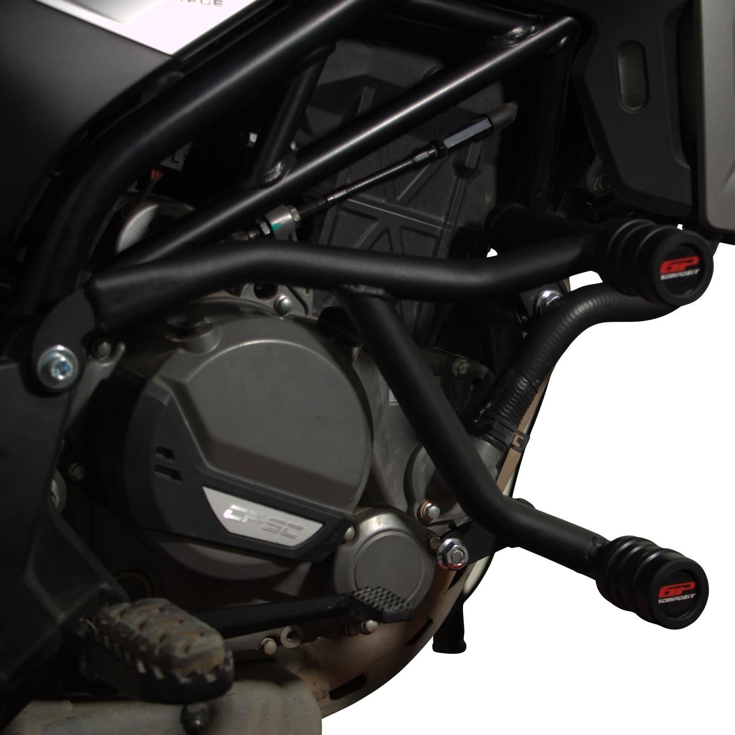 GP Kompozit CF Moto 250 CL-X 2022-2023 Uyumlu Motor Koruma Demiri Siyah
