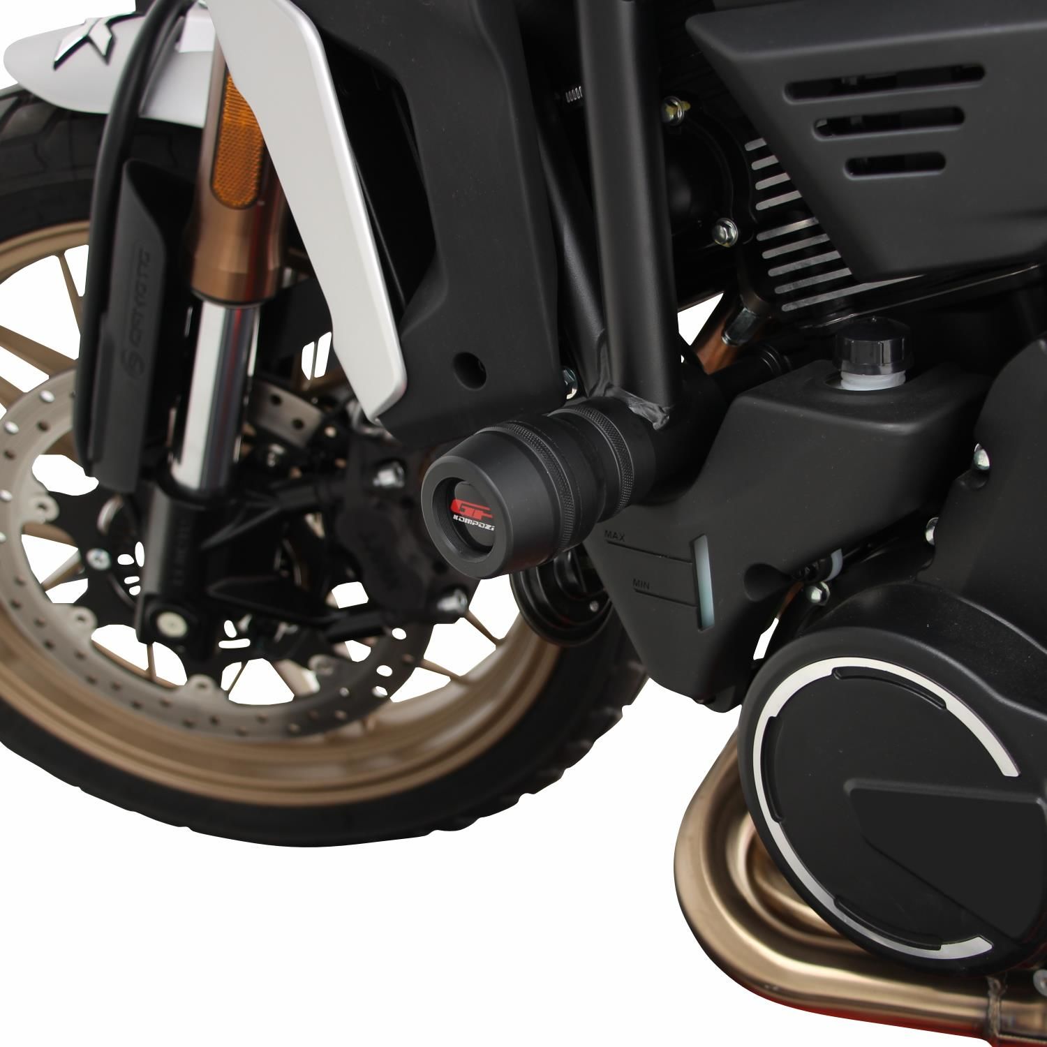 GP Kompozit CF Moto 700 CL-X 2022-2023 Uyumlu Motor Koruma Takozu Siyah