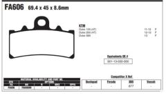 Ebc Fa606Hh 2014-2015 KTM 200 RC Uyumlu Ön Fren Balatası Sinterli Balata