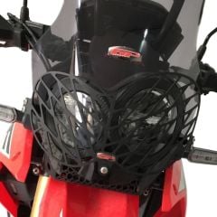 GP Kompozit Honda CRF250 Rally / CRF300 Rally 2017-2023 Uyumlu Alüminyum Far Koruma Siyah