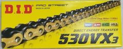 Did 530-112Vx3 1994-1997 Kawasaki ZX-9 R Uyumlu Zincir Vx3 Xring Gold (Sarı) Renk